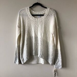 Nwt-Bar Iii Cream & Silver Ombré Sweater